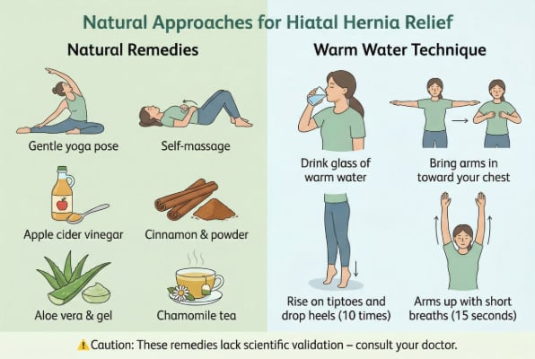 Alternative natural approaches for hiatal hernia relief