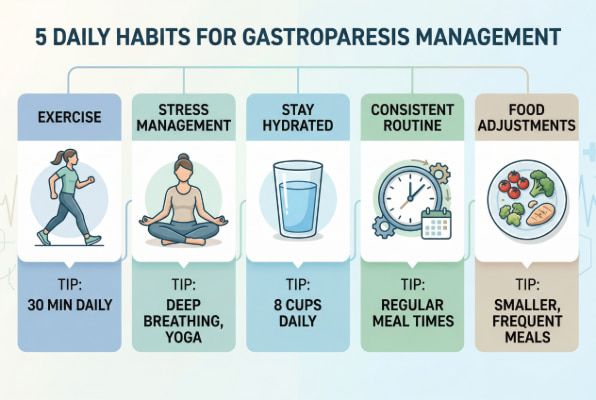 Daily habits to improve bathroom frequency with gastroparesis