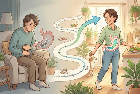 Gastroparesis recovery after anorexia