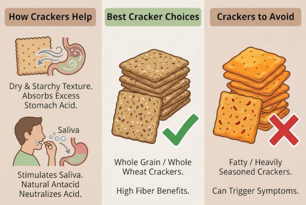 How crackers help with acid reflux relief