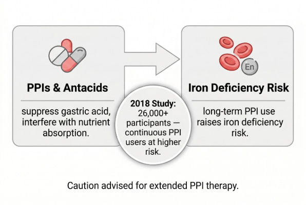 PPIs and iron deficiency risk