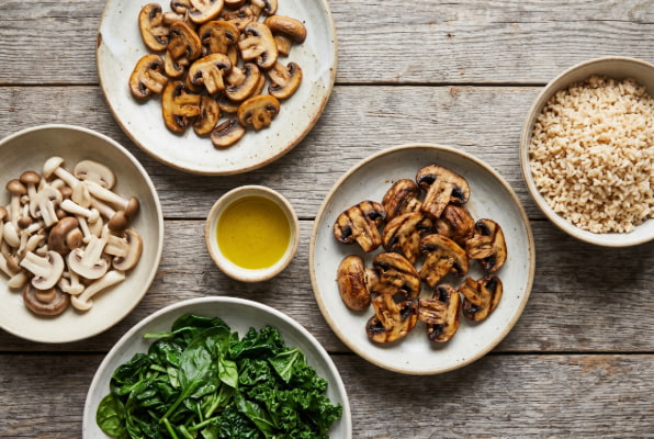 Reflux-friendly mushroom meal