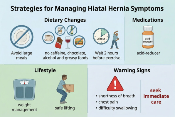Strategies for managing hiatal hernia symptoms