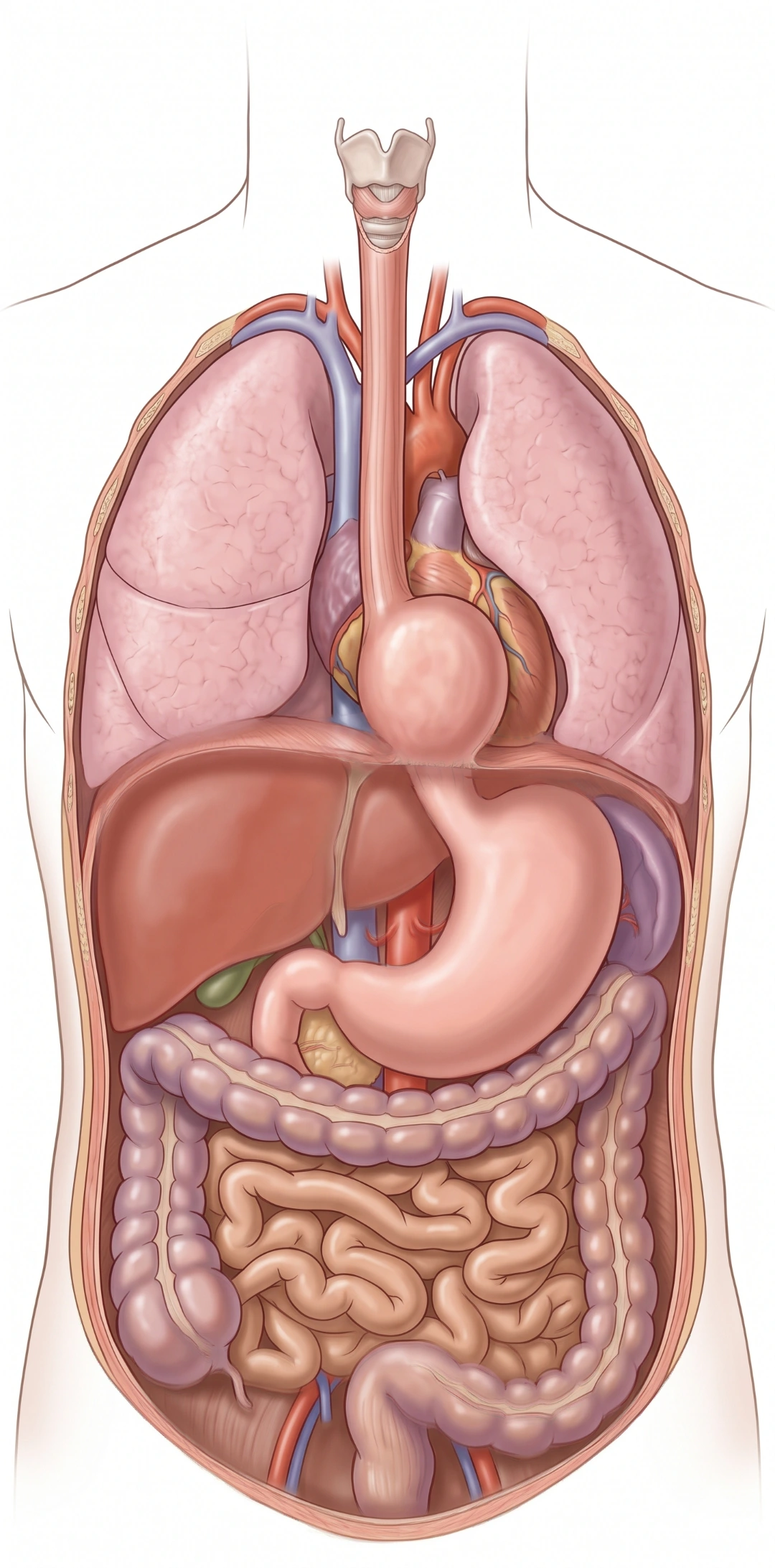 Large hiatal hernia stomach diaphragm