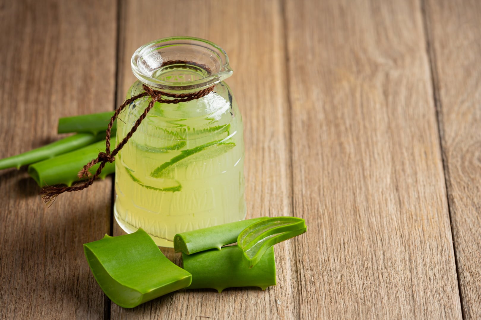 Glass of aloe vera juice that may sooth heartburn