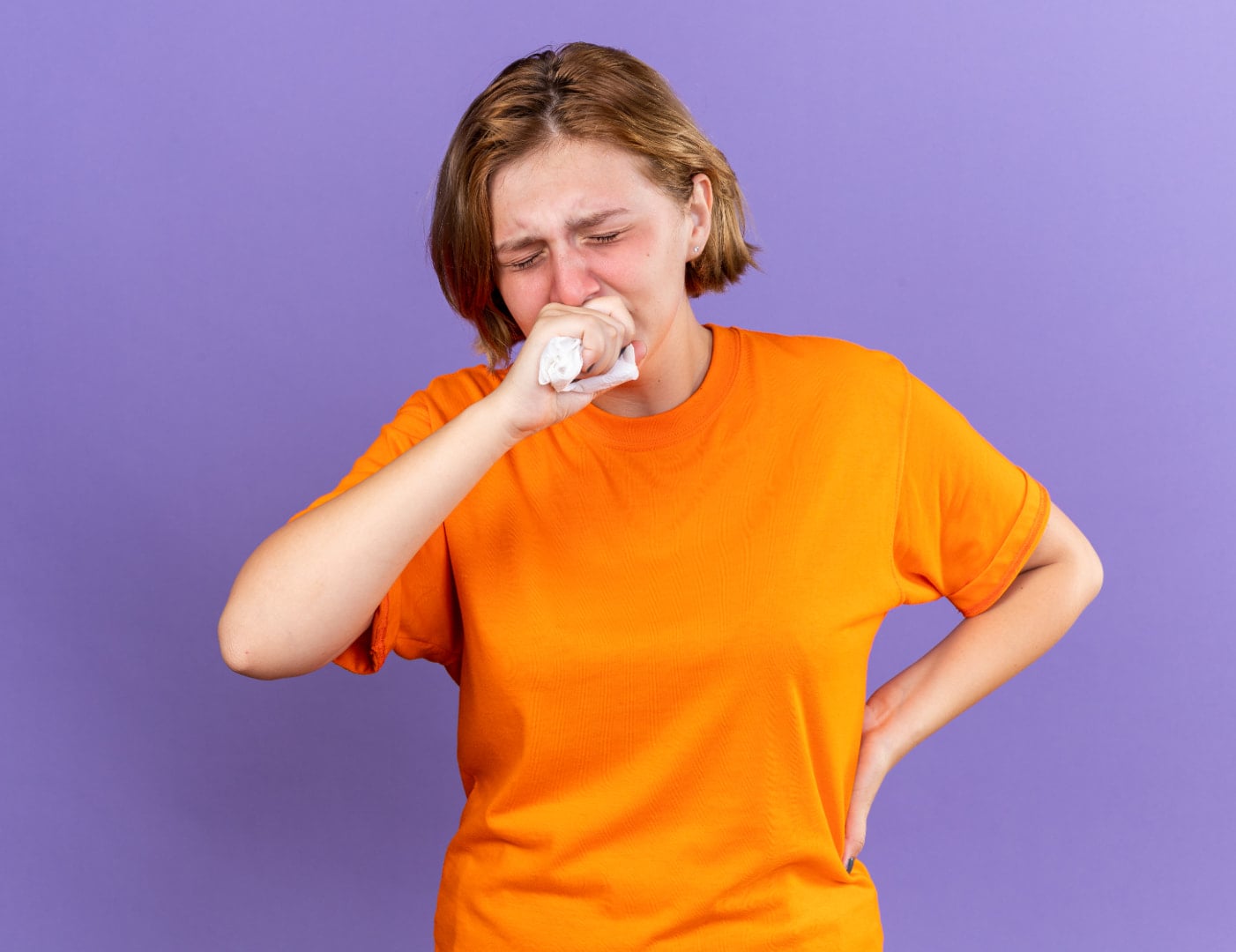 Women getting allergies and acid reflux