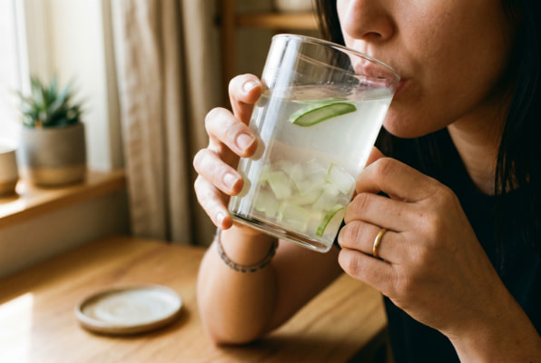 Drinking aloe vera juice for acid reflux