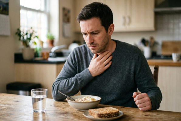 Anxiety heartburn after heartburn-safe meal