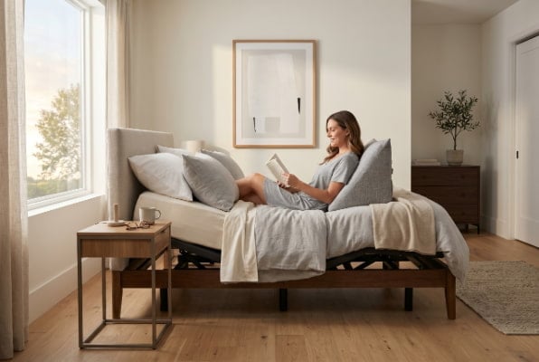 Elevated bed setup to prevent nighttime acid reflux from chemo