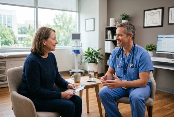 Reflux specialist consulting with patient about GERD treatment options in Tampa