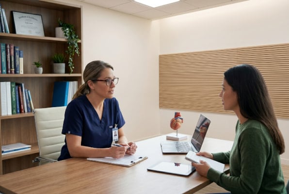 Patient consulting with reflux specialist about chronic GERD treatment options
