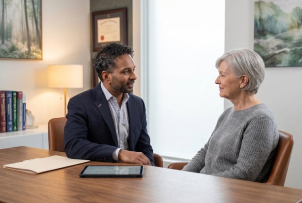 Patient consulting a reflux specialist when diet changes no longer control symptoms