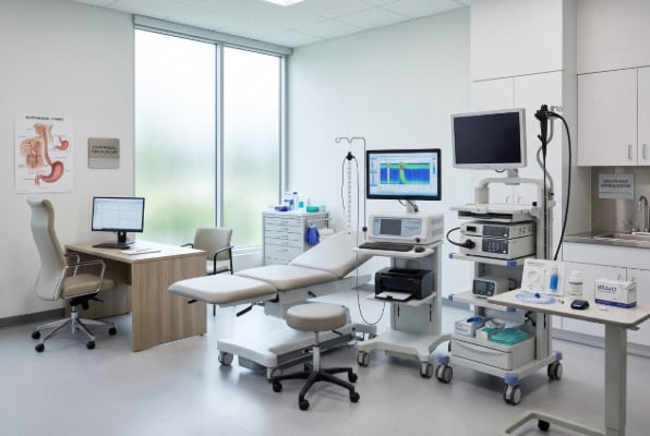 Reflux specialist consultation room for pH monitoring and manometry testing