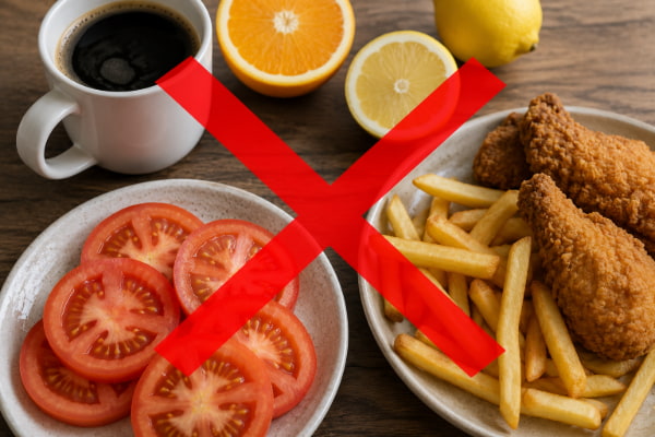 Coffee, tomatoes, citrus, and fried food often blamed as acid reflux cough triggers
