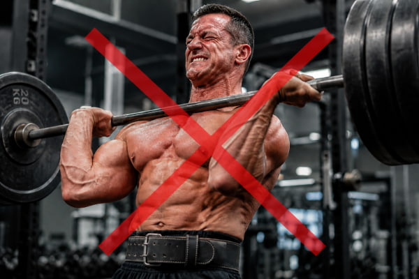 Heavy weightlifting as a high-impact exercise that can trigger acid reflux symptoms