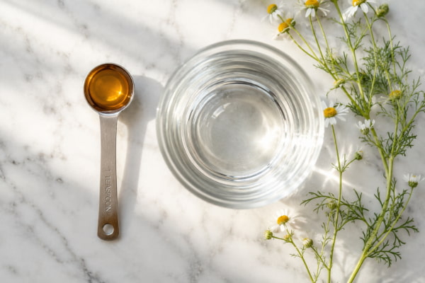 One level teaspoon of honey with warm water, the dose studied for acid reflux symptoms