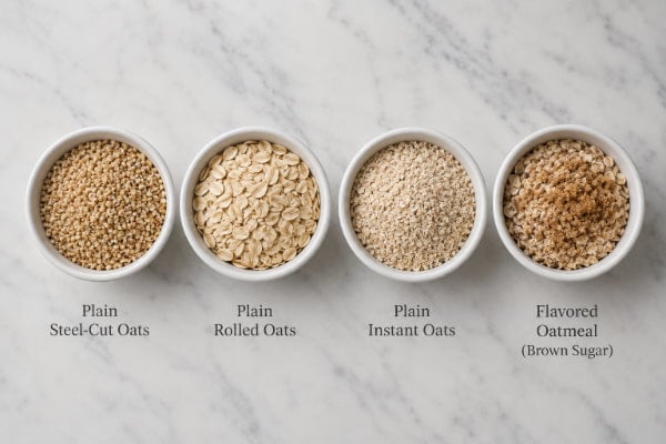 Steel-cut, rolled, instant and flavored oatmeal compared for acid reflux tolerance