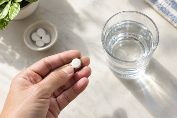 Antacid tablet and water, the fastest way to shorten a heartburn episode