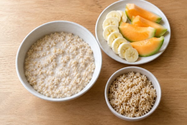 Oatmeal, banana, and melon as high-fiber foods linked to fewer acid reflux symptoms
