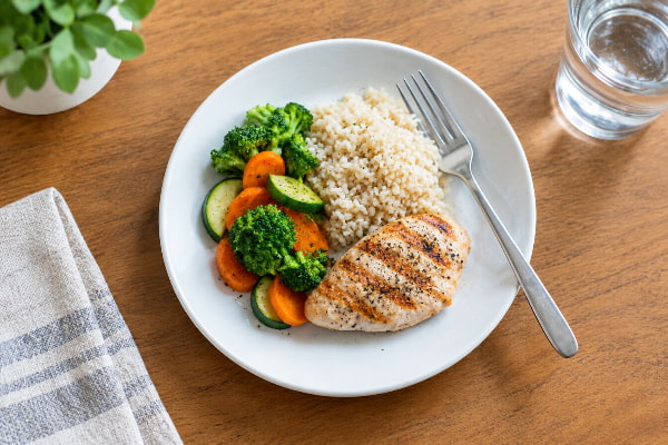 Small portioned meal used to manage acid reflux after gastric sleeve surgery